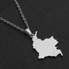 Retro Geometric Pendant Stainless Steel Necklace With O Chain Electroplated Unisex Ethnic Style Jewelry Accessory