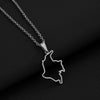 Retro Geometric Pendant Stainless Steel Necklace With O Chain Electroplated Unisex Ethnic Style Jewelry Accessory