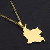 Retro Geometric Pendant Stainless Steel Necklace With O Chain Electroplated Unisex Ethnic Style Jewelry Accessory