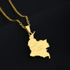 Retro Geometric Pendant Stainless Steel Necklace With O Chain Electroplated Unisex Ethnic Style Jewelry Accessory