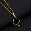 Retro Geometric Pendant Stainless Steel Necklace With O Chain Electroplated Unisex Ethnic Style Jewelry Accessory