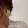 Retro Geometric Rattan Woven Drop Earrings Hand Knitted Chic Elegant Simple Earrings