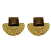 Retro Geometric Rattan Woven Drop Earrings Hand Knitted Chic Elegant Simple Earrings