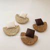 Retro Geometric Rattan Woven Drop Earrings Hand Knitted Chic Elegant Simple Earrings