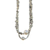 Retro Geometric Silver Plated Inlay Artificial Pearls Women's Necklace 1 Piece