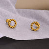 1 Pair Retro Geometric Titanium Steel Ear Studs