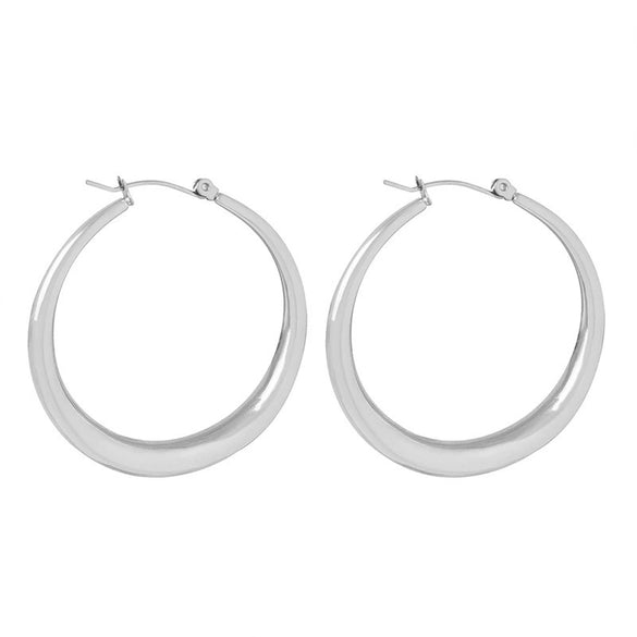 Retro Geometric Titanium Steel Electroplated Earrings For Women