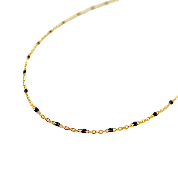 Retro Geometric Titanium Steel Enamel Necklace 1 Piece