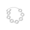 Retro Geometric Titanium Steel Jewelry Suit For Women With Electroplating Ring Earrings And Bracelet