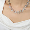 Retro Geometric Titanium Steel Jewelry Suit For Women With Electroplating Ring Earrings And Bracelet