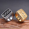 Retro Geometric Stainless Steel Polished Ring For Men And Unisex Statement Index Finger Ring