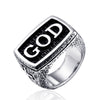 Retro Geometric Stainless Steel Polished Ring For Men And Unisex Statement Index Finger Ring