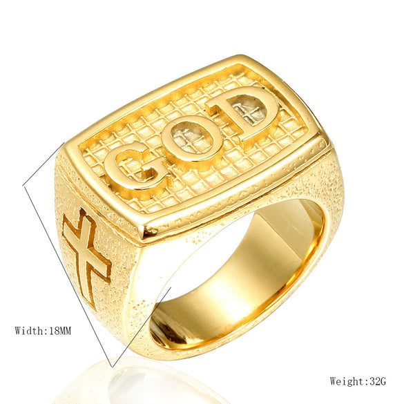 Retro Geometric Stainless Steel Polished Ring For Men And Unisex Statement Index Finger Ring