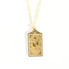 Retro Geometric Titanium Steel Tarot Pendant Necklace With Electroplating For Women