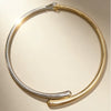 Retro Geometric Zinc Alloy Choker Necklace With Side Chain Metal Buckle And Water Drop Pendant Unisex Punk Jewelry