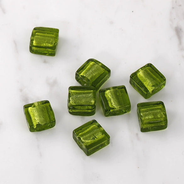 Retro Glass And Glaze Square Straight Hole Beads For Diy Earrings Necklaces And Bracelets