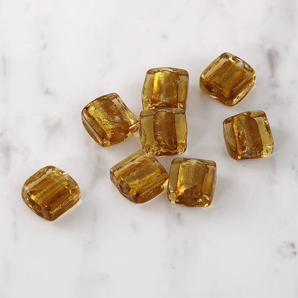 Retro Glass And Glaze Square Straight Hole Beads For Diy Earrings Necklaces And Bracelets