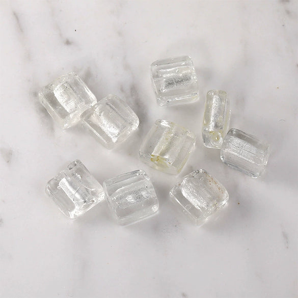 Retro Glass And Glaze Square Straight Hole Beads For Diy Earrings Necklaces And Bracelets