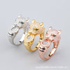 Retro Gold Plated Copper Leopard Bracelet And Ring Jewelry Set With Electroplated Animal Zodiac Design For Men And Women