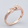 Retro Gold Plated Copper Leopard Bracelet And Ring Jewelry Set With Electroplated Animal Zodiac Design For Men And Women
