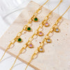 Retro Gold Plated Love Pendant Titanium Steel Chain Bracelet For Women With Electroplating Treatment