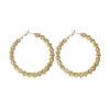 European And American Ins Retro Aloofness Style Gold-Plated Minimalist Gold Earrings Women'S Metal Large Round Ring Earrings Women'S High-Grade