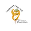 Retro Gold Plated Stainless Steel Wave Open Ring With Star Moon And Opal Details For Women