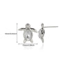 Retro Gold Plated Turtle Earrings Copper Animal Design Set With Diamonds Unisex