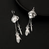 Retro Gothic Creative Palm Mask Dagger Earrings For Women Alloy Geometric Pattern Electroplated