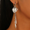 Retro Gothic Punk Figure Hand Mask Cross Dagger Earrings For Women Alloy Electroplated