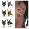 Retro Gothic Punk Skull Hiphop Earrings Copper