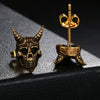Retro Gothic Punk Skull Hiphop Earrings Copper
