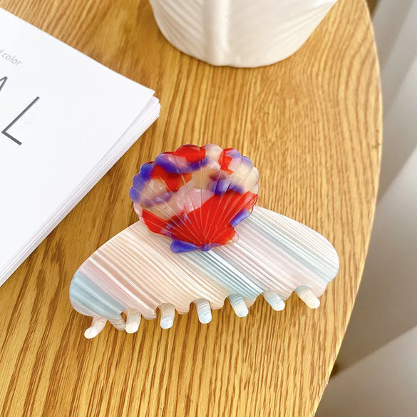 Retro Gradient Color Acetic Acid Sheets Handmade Hair Claws 1 Piece