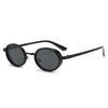Retro Gradient Color Solid Color Leopard Pc Oval Frame Full Frame Women'S Sunglasses