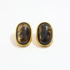 Retro Gradient Resin Gemstone Geometric Square Stud Earrings With Gold Plated Stainless Steel Posts