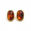 Retro Gradient Resin Gemstone Geometric Square Stud Earrings With Gold Plated Stainless Steel Posts
