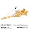 Retro Hairpin Stainless Steel Starfish Pattern Electroplated For Women