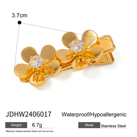 Retro Hairpin Stainless Steel Starfish Pattern Electroplated For Women