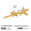 Retro Hairpin Stainless Steel Starfish Pattern Electroplated For Women