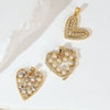 Retro Halfembellished Love Heart Shape Copper Electroplated Pendant Necklace For Women