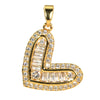 Retro Halfembellished Love Heart Shape Copper Electroplated Pendant Necklace For Women