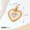 Retro Halfembellished Love Heart Shape Copper Electroplated Pendant Necklace For Women