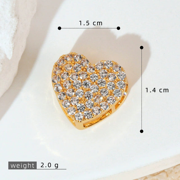 Retro Halfembellished Love Heart Shape Copper Electroplated Pendant Necklace For Women