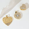 Retro Halfembellished Love Heart Shape Copper Electroplated Pendant Necklace For Women