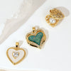 Retro Halfembellished Love Heart Shape Copper Electroplated Pendant Necklace For Women