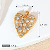 Retro Halfembellished Love Heart Shape Copper Electroplated Pendant Necklace For Women