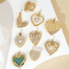 Retro Halfembellished Love Heart Shape Copper Electroplated Pendant Necklace For Women