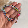 Retro Hand Woven Beaded Miyuki Rice Beads Multi Layer Stacked Girls' Bracelet With Geometric Pattern And Pearl Material