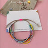Retro Hand Woven Beaded Miyuki Rice Beads Multi Layer Stacked Girls' Bracelet With Geometric Pattern And Pearl Material