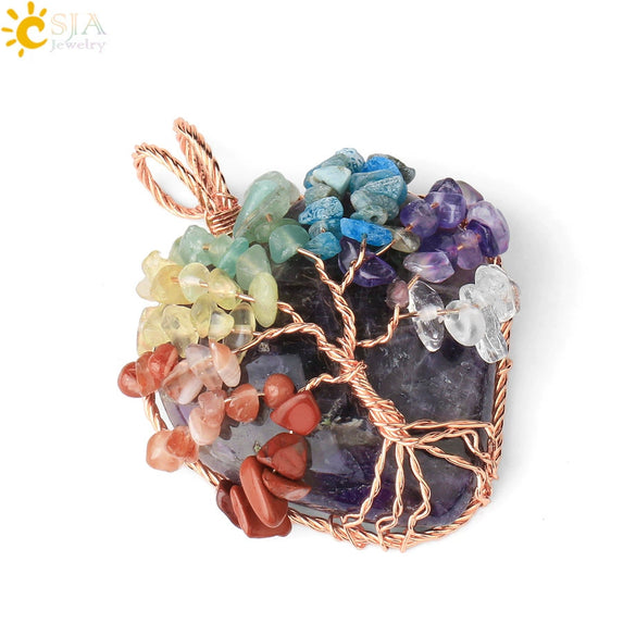 Retro Handmade Agate Heart Shaped Pendant Colorful Crystal Style Semi Precious Stone Unisex Jewelry